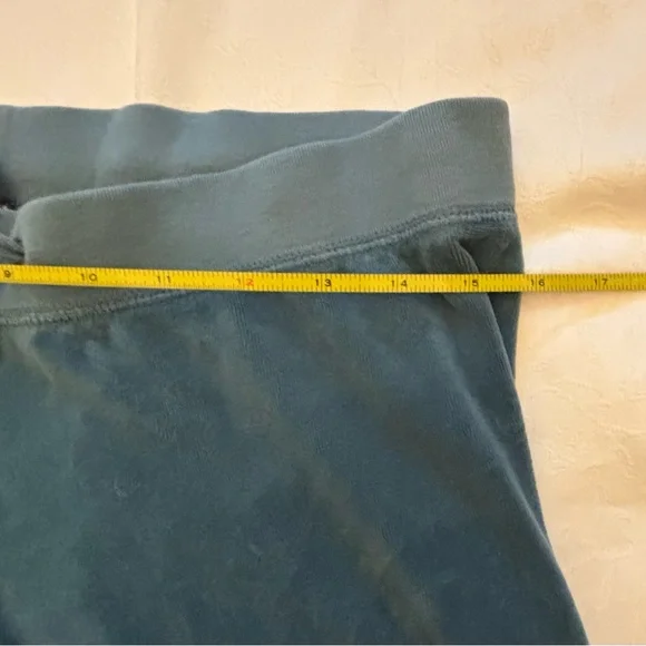 Juicy Couture dark teal wide-leg velour track pants - Picture 2 of 6